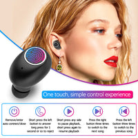 TWS Wireless Bluetooth Earbuds, Mini Capsule Headphones