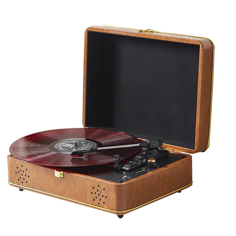Portable Bluetooth Turntable Retro Speaker for Home