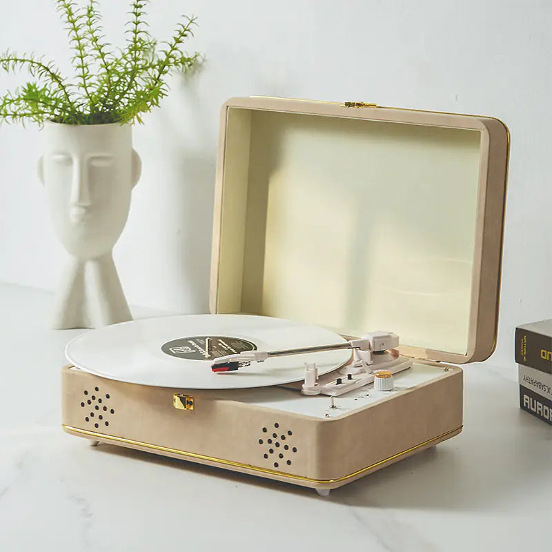 Portable Bluetooth Turntable Retro Speaker for Home