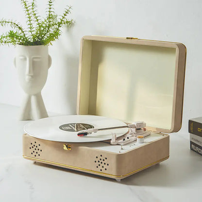 Portable Bluetooth Turntable Retro Speaker for Home