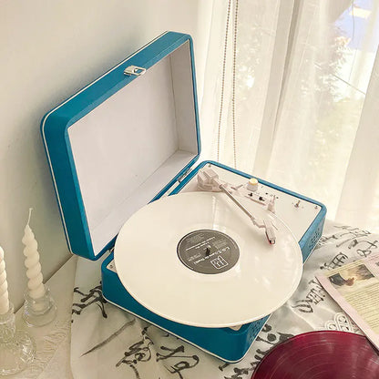 Portable Bluetooth Turntable Retro Speaker for Home